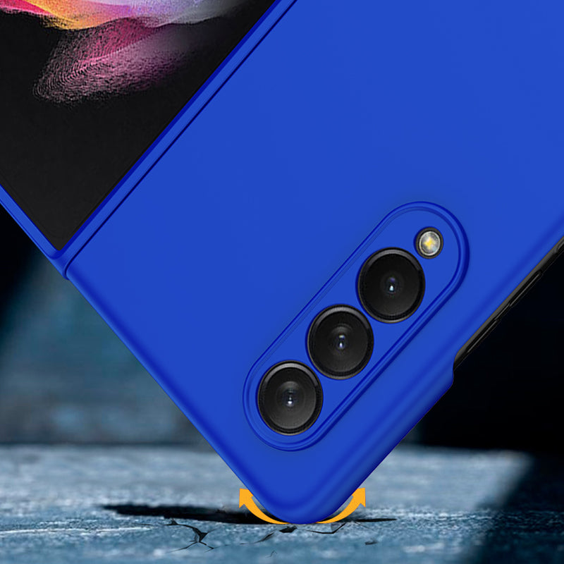 For Samsung Galaxy Z Fold3 5G Rubberized Finish Hard PC Folding Phone Case Precise Cutout Protective Cover