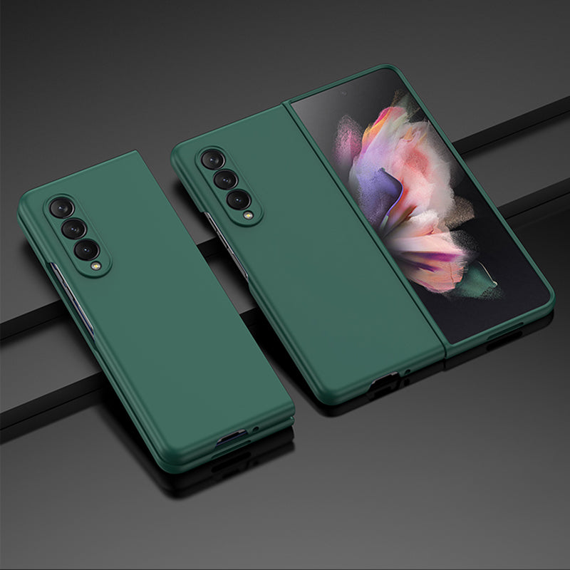 For Samsung Galaxy Z Fold3 5G Rubberized Finish Hard PC Folding Phone Case Precise Cutout Protective Cover