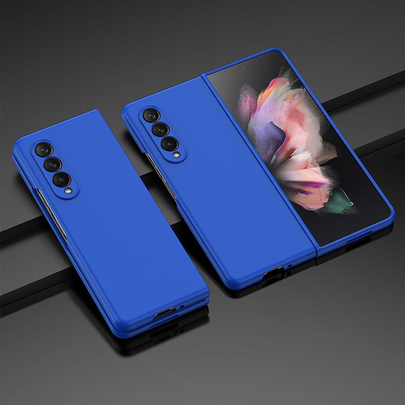 For Samsung Galaxy Z Fold3 5G Rubberized Finish Hard PC Folding Phone Case Precise Cutout Protective Cover