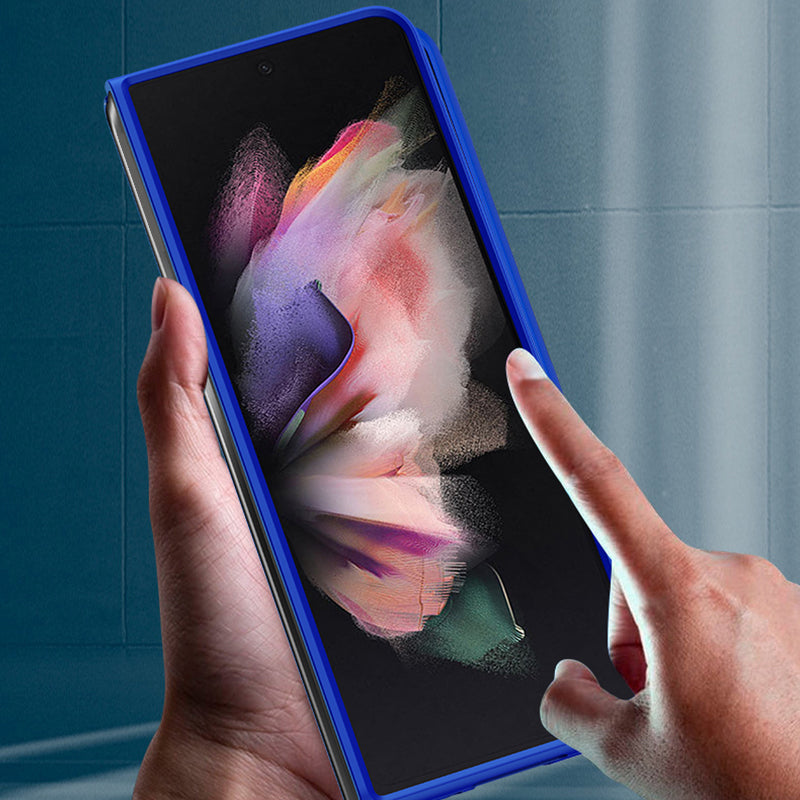 For Samsung Galaxy Z Fold3 5G Rubberized Finish Hard PC Folding Phone Case Precise Cutout Protective Cover