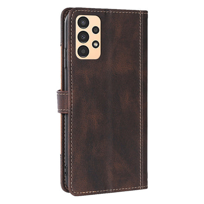For Samsung Galaxy A13 4G Foldable Stand Straw Hat Pattern PU Leather Case Wallet Anti-scratch Mobile Phone Cover