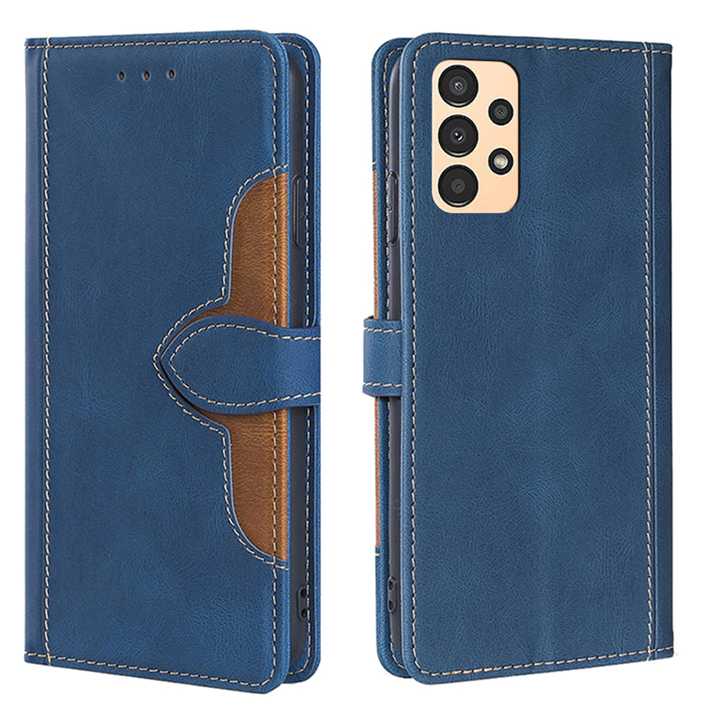 For Samsung Galaxy A13 4G Foldable Stand Straw Hat Pattern PU Leather Case Wallet Anti-scratch Mobile Phone Cover