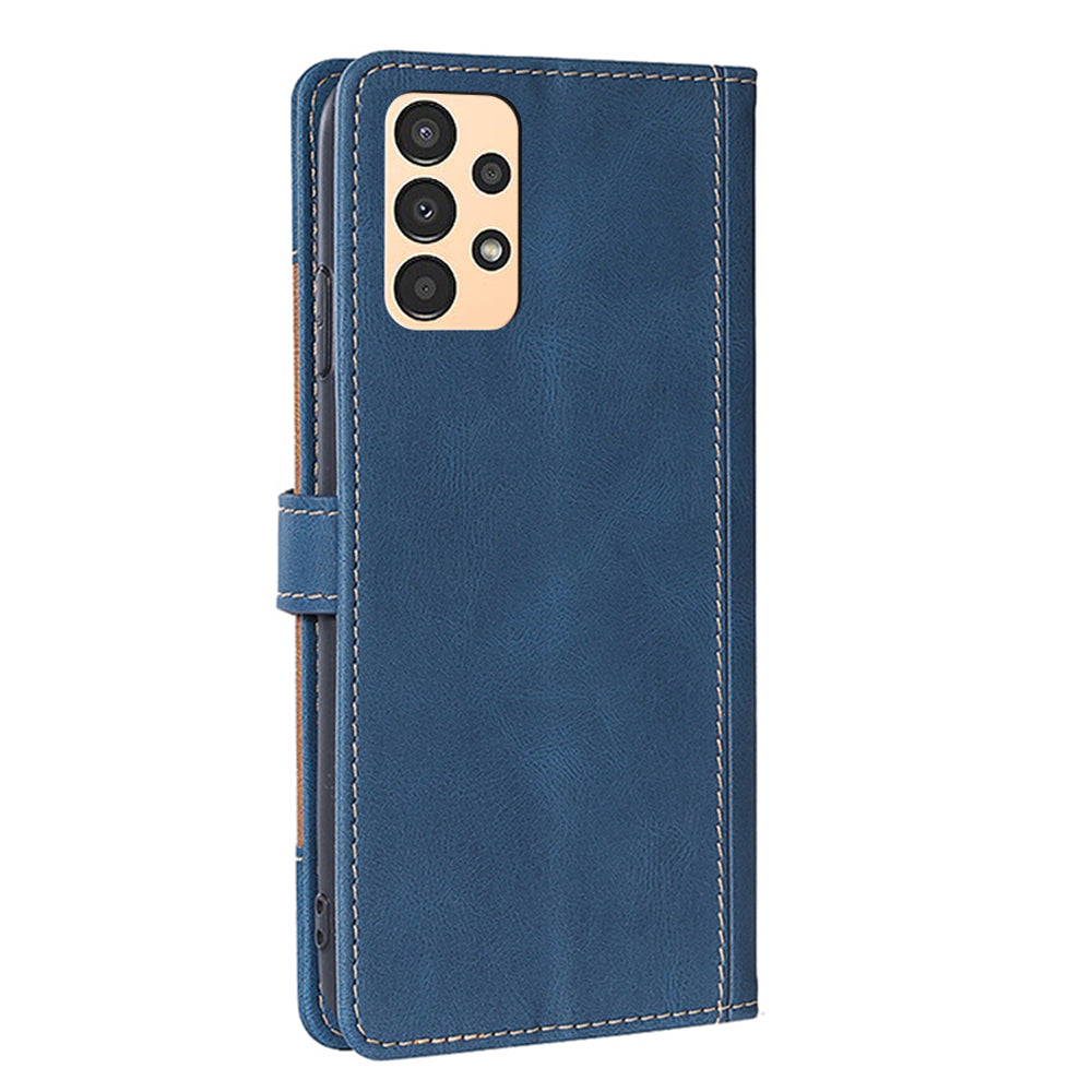 For Samsung Galaxy A13 4G Foldable Stand Straw Hat Pattern PU Leather Case Wallet Anti-scratch Mobile Phone Cover