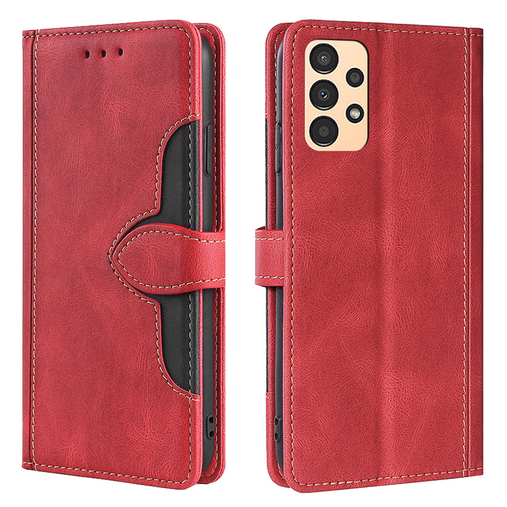 For Samsung Galaxy A13 4G Foldable Stand Straw Hat Pattern PU Leather Case Wallet Anti-scratch Mobile Phone Cover