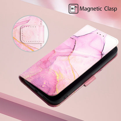YB Pattern Printing Leather Series-5 for Samsung Galaxy A52 4G/5G/A52s 5G Wallet Marble Pattern Scratch-resistant Stand Phone Shell