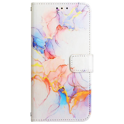 YB Pattern Printing Leather Series-5 for Samsung Galaxy A52 4G/5G/A52s 5G Wallet Marble Pattern Scratch-resistant Stand Phone Shell