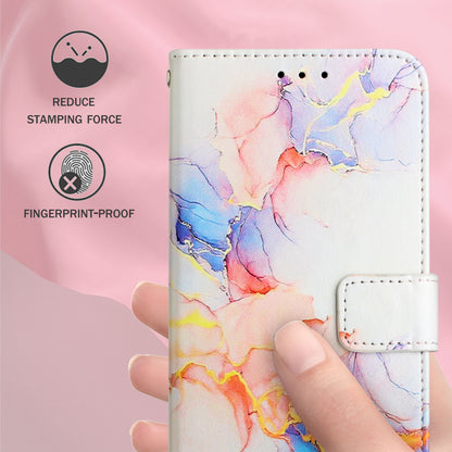 YB Pattern Printing Leather Series-5 for Samsung Galaxy A52 4G/5G/A52s 5G Wallet Marble Pattern Scratch-resistant Stand Phone Shell