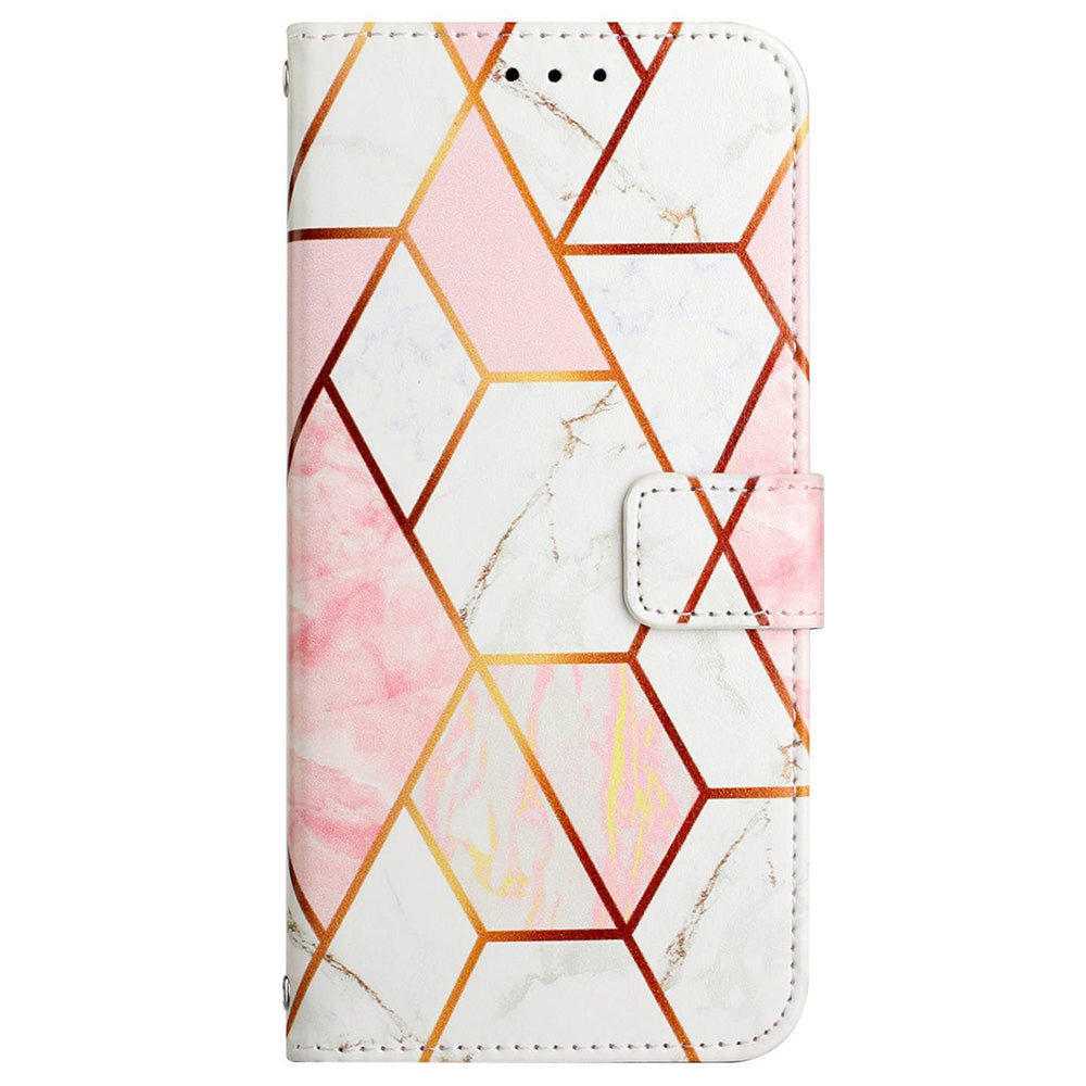 YB Pattern Printing Leather Series-5 for Samsung Galaxy A52 4G/5G/A52s 5G Wallet Marble Pattern Scratch-resistant Stand Phone Shell