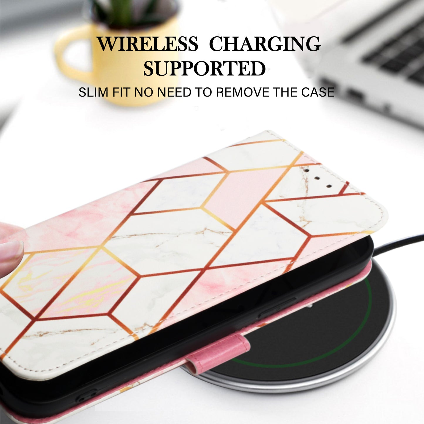 YB Pattern Printing Leather Series-5 for Samsung Galaxy A52 4G/5G/A52s 5G Wallet Marble Pattern Scratch-resistant Stand Phone Shell