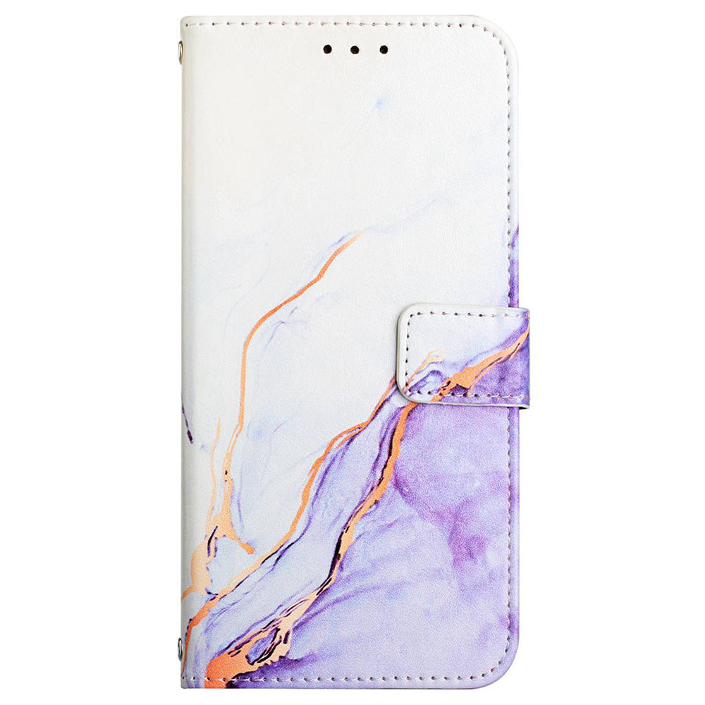 YB Pattern Printing Leather Series-5 for Samsung Galaxy A52 4G/5G/A52s 5G Wallet Marble Pattern Scratch-resistant Stand Phone Shell