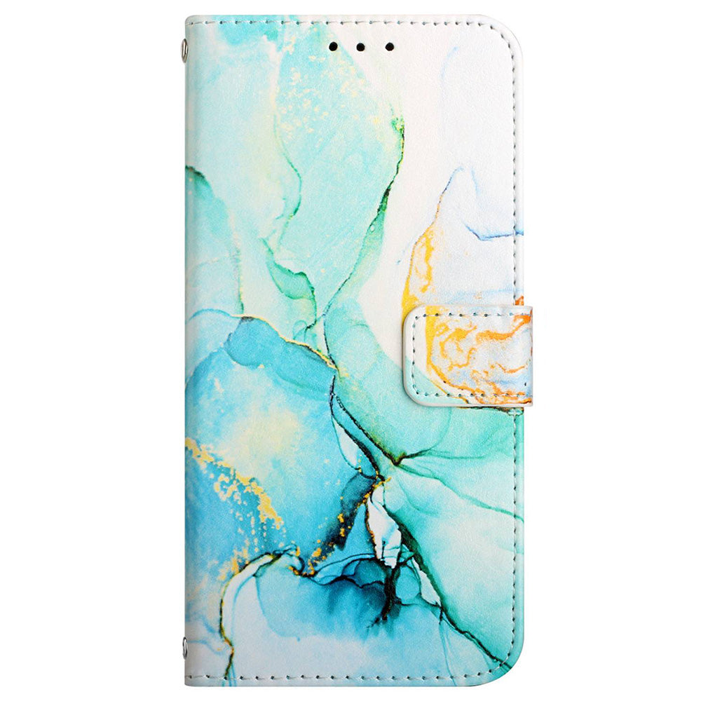 YB Pattern Printing Leather Series-5 for Samsung Galaxy A52 4G/5G/A52s 5G Wallet Marble Pattern Scratch-resistant Stand Phone Shell