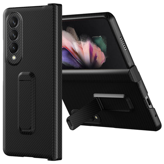Shockproof Phone Case for Samsung Galaxy Z Fold3 5G Carbon Fiber Texture Protective Cover Scratch Resistant Phone Case