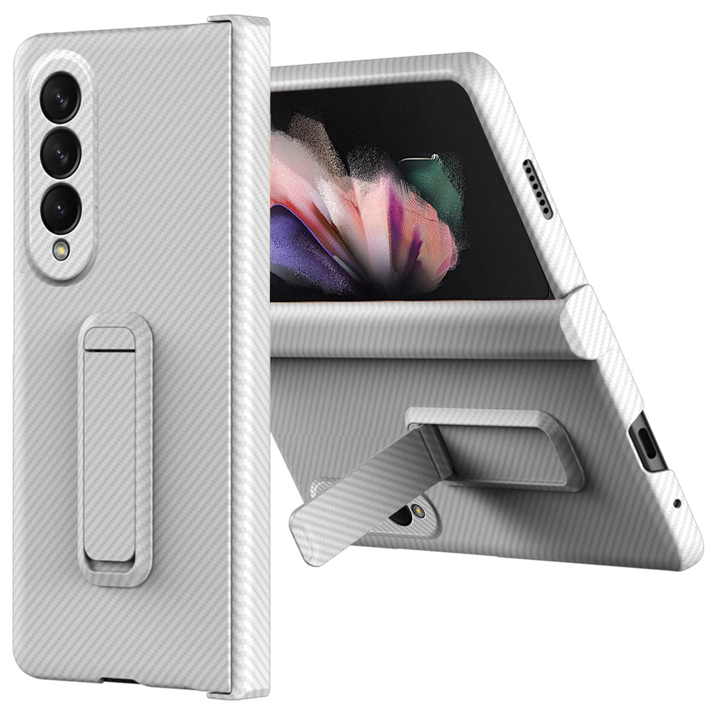 Shockproof Phone Case for Samsung Galaxy Z Fold3 5G Carbon Fiber Texture Protective Cover Scratch Resistant Phone Case