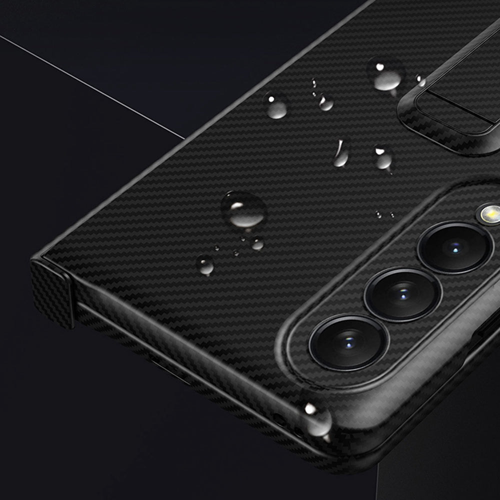 Shockproof Phone Case for Samsung Galaxy Z Fold3 5G Carbon Fiber Texture Protective Cover Scratch Resistant Phone Case