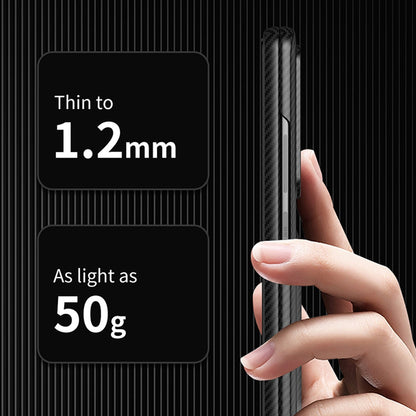 Shockproof Phone Case for Samsung Galaxy Z Fold3 5G Carbon Fiber Texture Protective Cover Scratch Resistant Phone Case