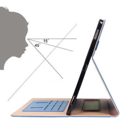For Samsung Galaxy Tab S8 Ultra Business Style PU Leather Tablet Case Stand Card Holder Protective Cover with Auto Wake/Sleep