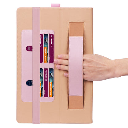 For Samsung Galaxy Tab S8 Ultra Business Style PU Leather Tablet Case Stand Card Holder Protective Cover with Auto Wake/Sleep