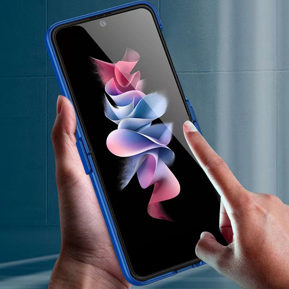 For Samsung Galaxy Z Flip3 5G Hinge Design Hard PC Phone Case Anti-drop Folding Protective Cover
