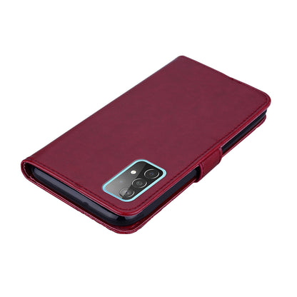 Rhinestone Decor Glitter Case for Samsung Galaxy A23 4G (165.4 x 76.9 x 8.4mm), Owl Flower Pattern Imprinted PU Leather Wallet Folio Phone Cover with Stand Function