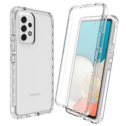 3-in-1 PC+TPU Hybrid Phone Case for Samsung Galaxy A33 5G, Gradient Full Protection Anti-fall Phone Cover with PET Screen Protector