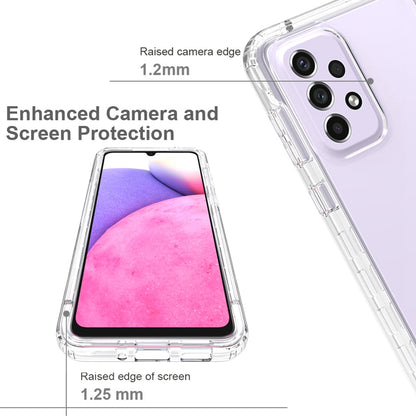 3-in-1 PC+TPU Hybrid Phone Case for Samsung Galaxy A33 5G, Gradient Full Protection Anti-fall Phone Cover with PET Screen Protector