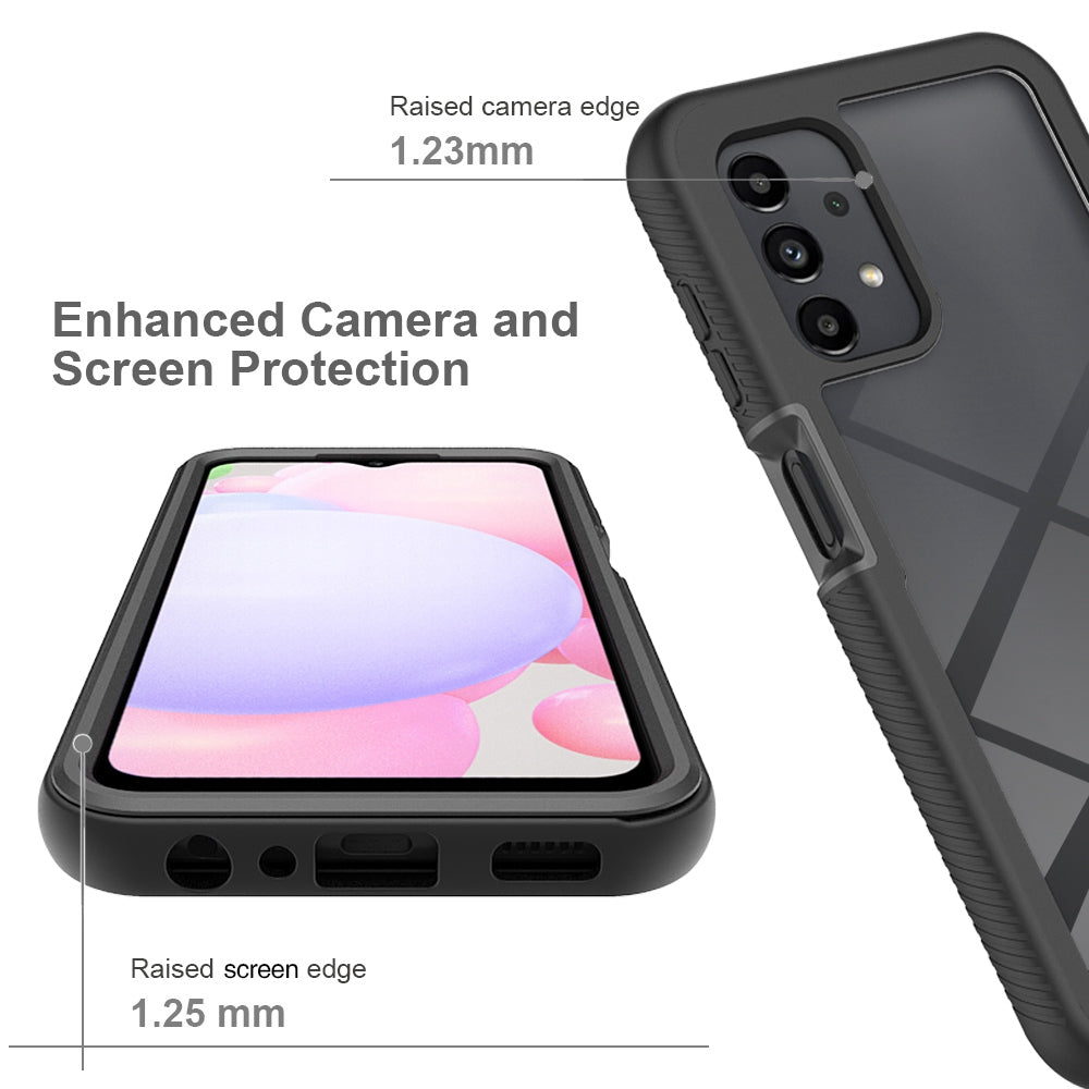For Samsung Galaxy A13 4G Clear Case Anti-Yellow Shock Absorption Acrylic + TPU + PC Protective Phone Cover