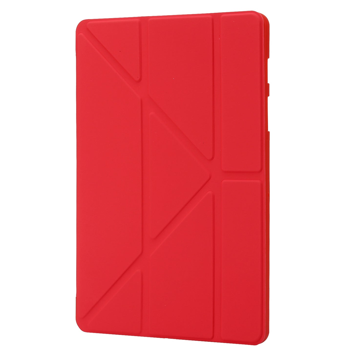 For Samsung Galaxy Tab S8+ Silicone + Leather V-fold Stand Tablet Case Auto Wake/Sleep Function Shockproof Cover