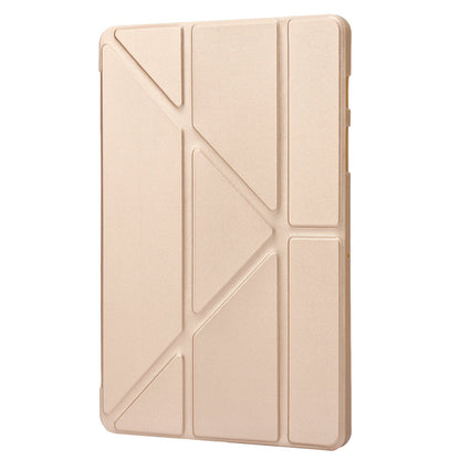 For Samsung Galaxy Tab S8+ Silicone + Leather V-fold Stand Tablet Case Auto Wake/Sleep Function Shockproof Cover