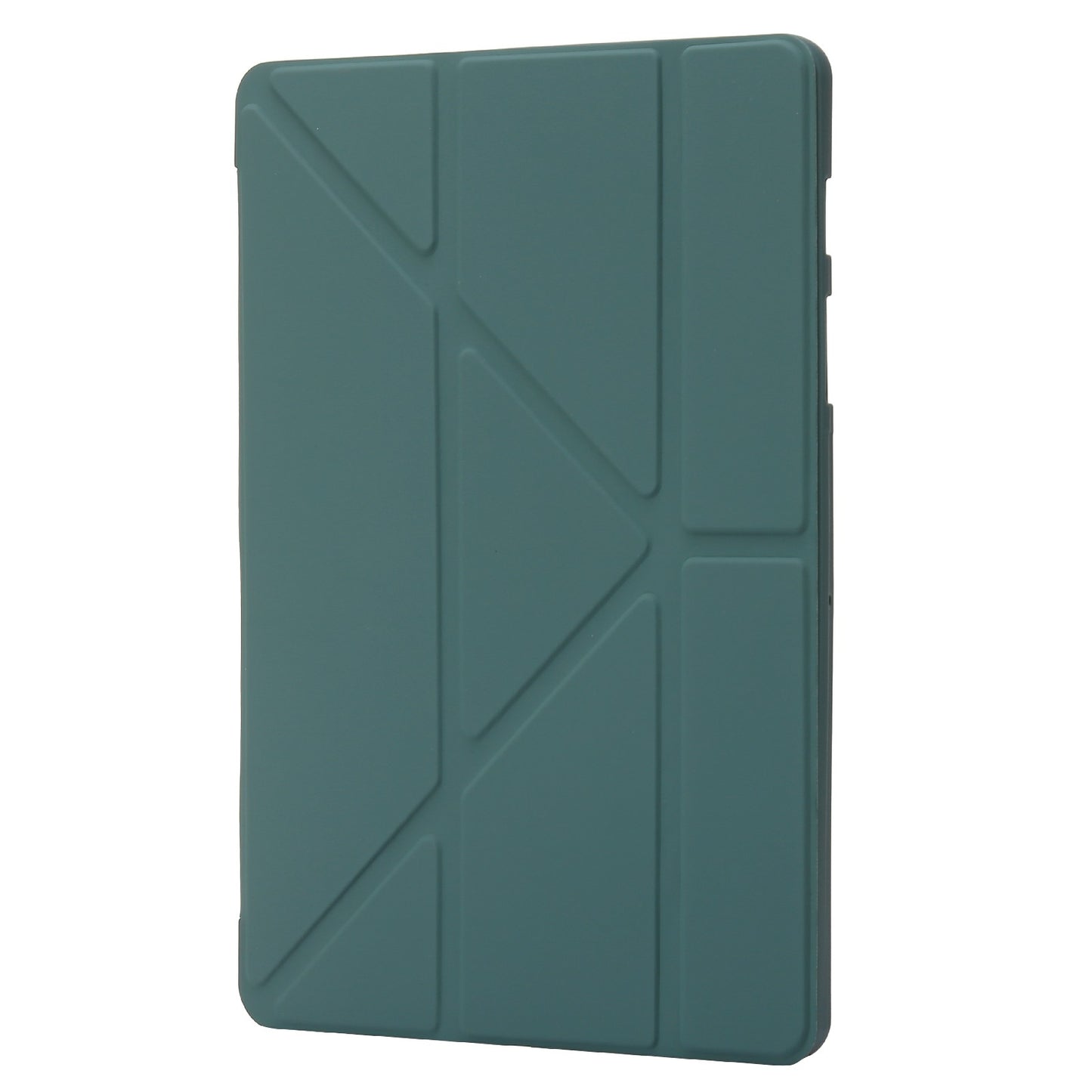 For Samsung Galaxy Tab S8+ Silicone + Leather V-fold Stand Tablet Case Auto Wake/Sleep Function Shockproof Cover