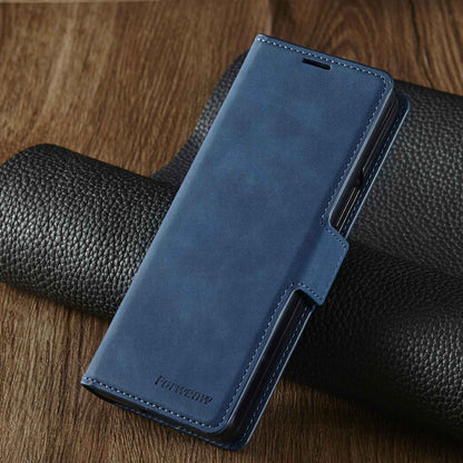 FORWENW for Samsung Galaxy Z Fold3 5G Fantasy Series Skin-touch PU Leather Well-protected Cover Anti-drop Cell Phone Stand Wallet Case