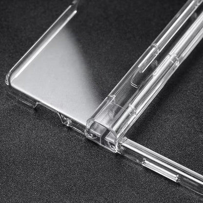 For Samsung Galaxy Z Fold3 5G Folding Transparent Phone Case Full Protection Anti-scratch Cover with Pen Holder
