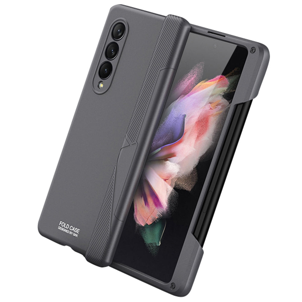 GKK For Samsung Galaxy Z Fold3 5G Magnetic Absorption Hinge Hard PC Folding Phone Case with Pen Slot