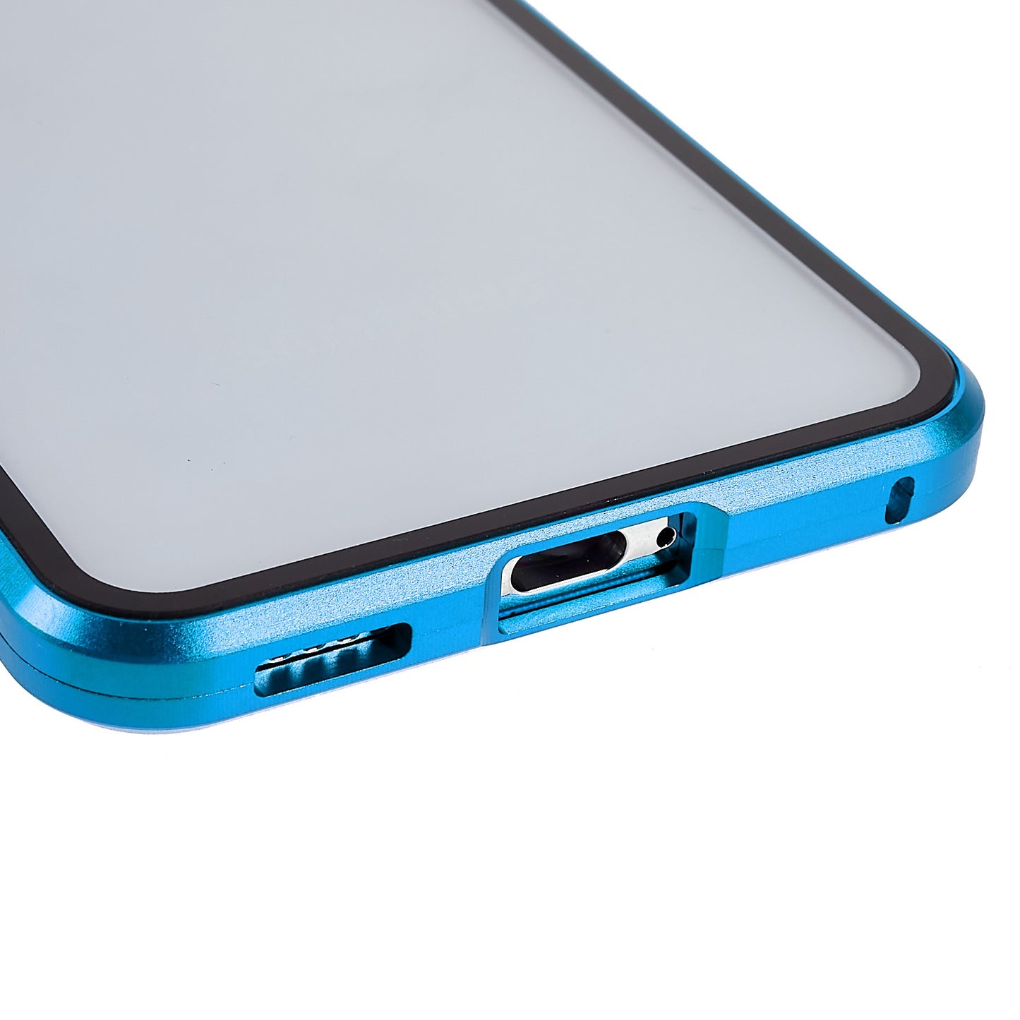 For Samsung Galaxy S22 5G 360 Degree Full Protection Phone Case Metal Bumper + Double-sided Tempered Glass Anti-fall Shell with Magnetic Closure