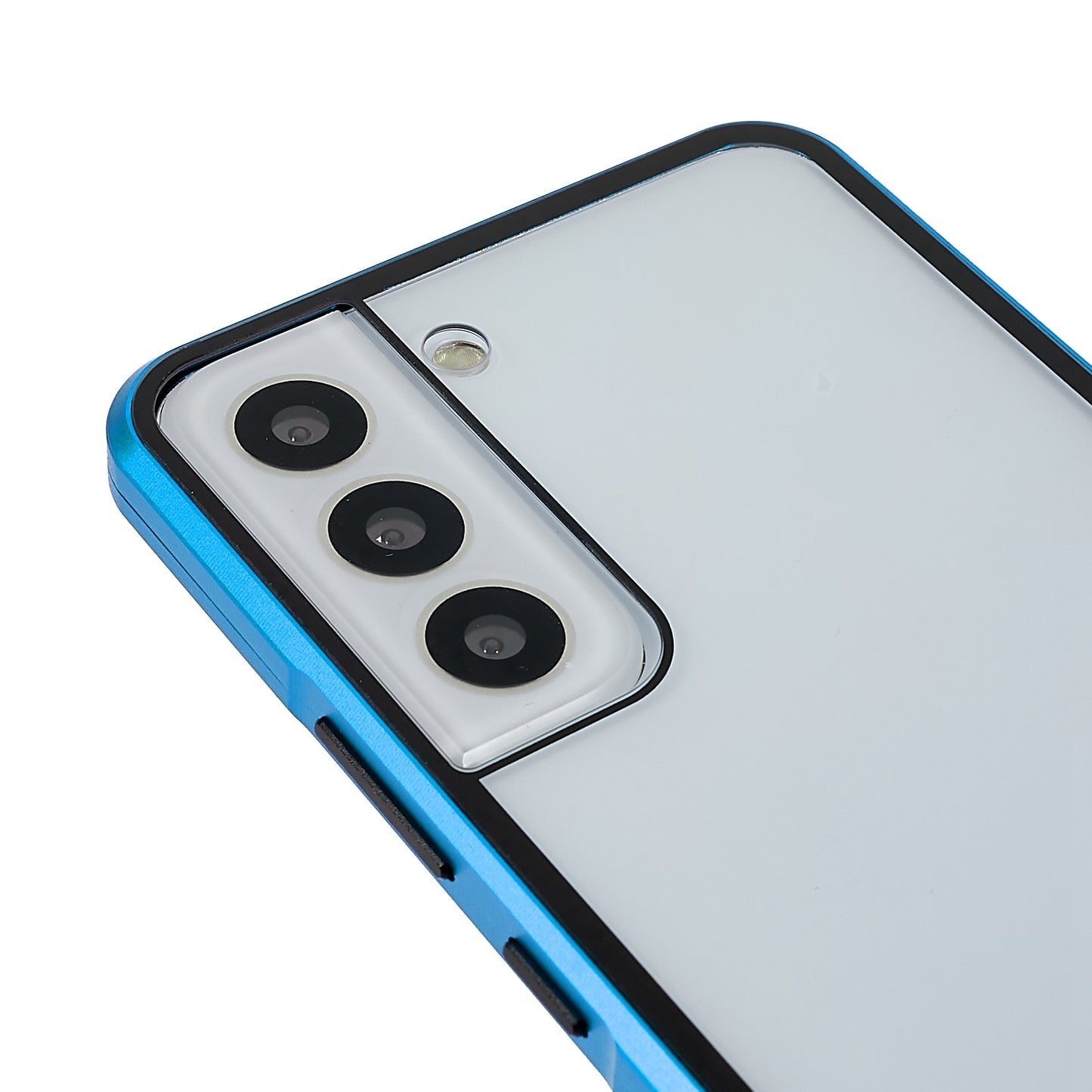 For Samsung Galaxy S22 5G 360 Degree Full Protection Phone Case Metal Bumper + Double-sided Tempered Glass Anti-fall Shell with Magnetic Closure