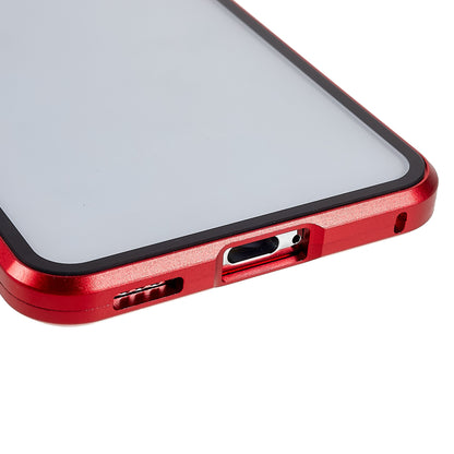 For Samsung Galaxy S22 5G 360 Degree Full Protection Phone Case Metal Bumper + Double-sided Tempered Glass Anti-fall Shell with Magnetic Closure