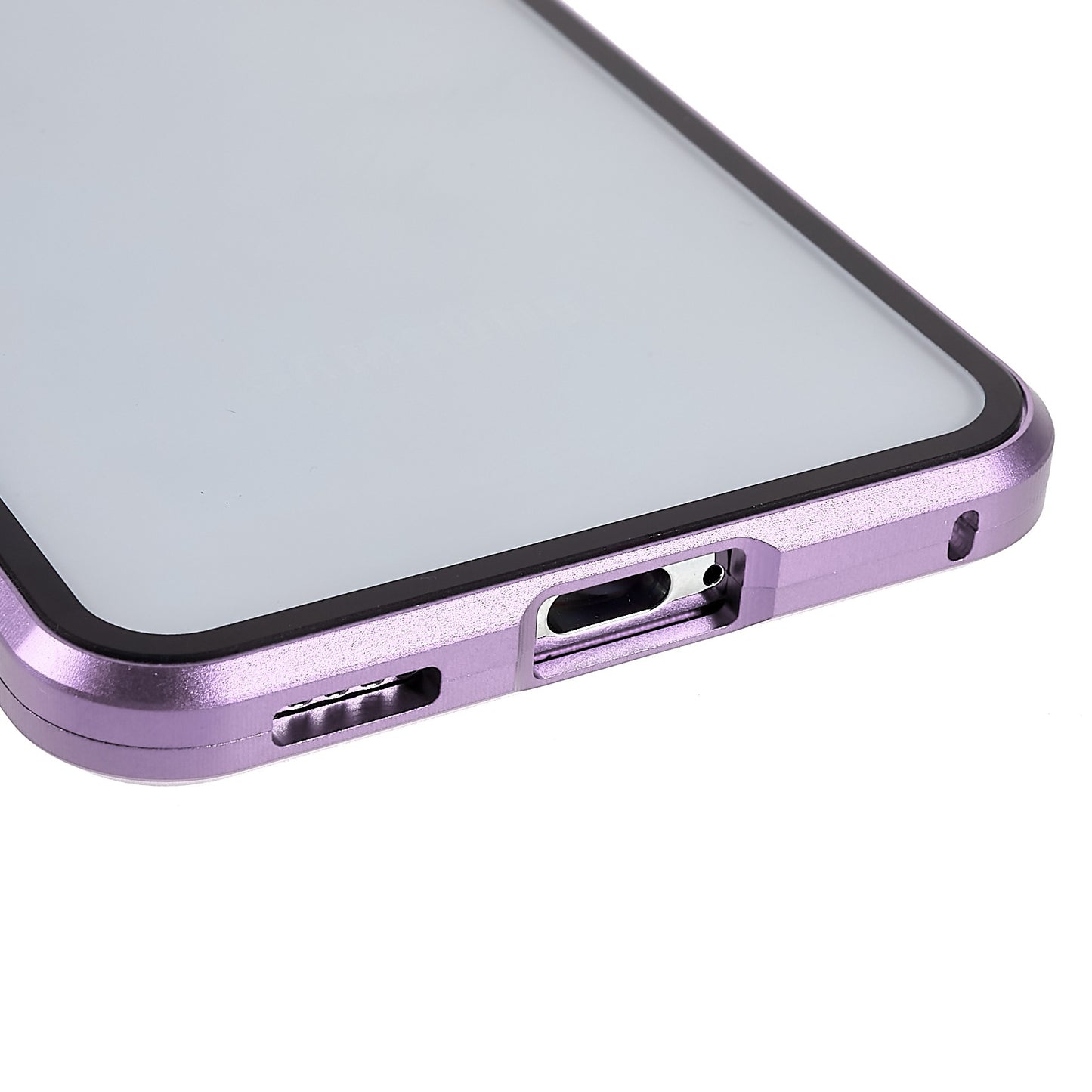 For Samsung Galaxy S22 5G 360 Degree Full Protection Phone Case Metal Bumper + Double-sided Tempered Glass Anti-fall Shell with Magnetic Closure