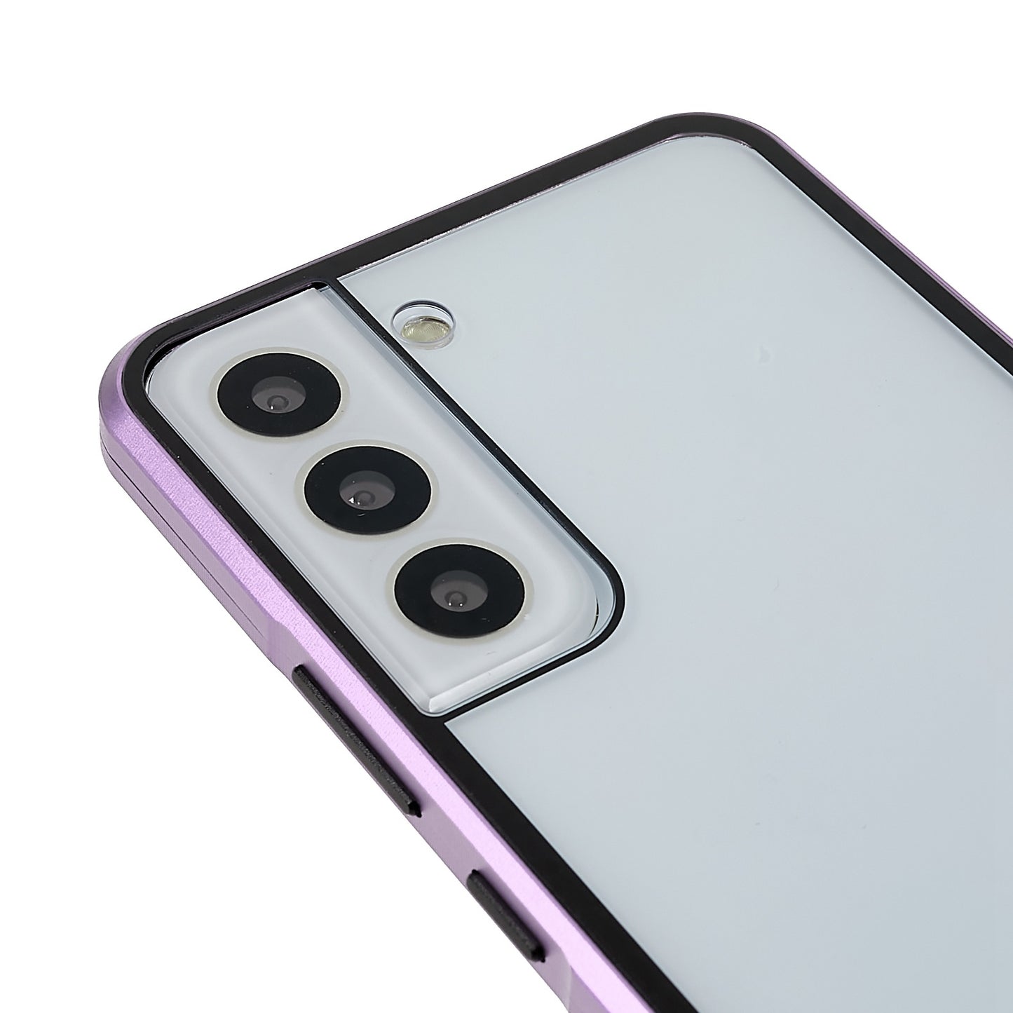 For Samsung Galaxy S22 5G 360 Degree Full Protection Phone Case Metal Bumper + Double-sided Tempered Glass Anti-fall Shell with Magnetic Closure