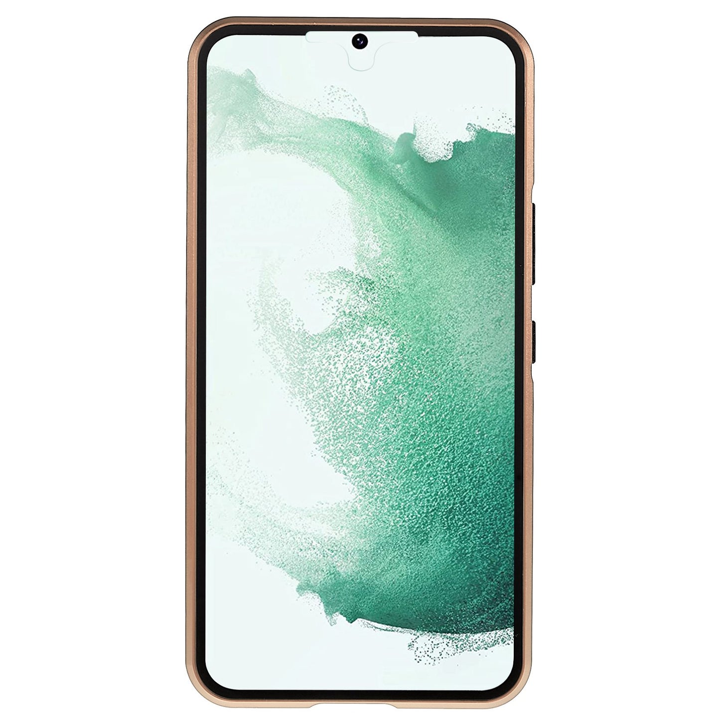 For Samsung Galaxy S22 5G 360 Degree Full Protection Phone Case Metal Bumper + Double-sided Tempered Glass Anti-fall Shell with Magnetic Closure