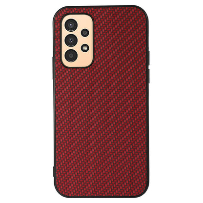 For Samsung Galaxy A13 4G Collision Proof Carbon Fiber Texture PU Leather Coated PC + TPU Case Phone Protective Cover