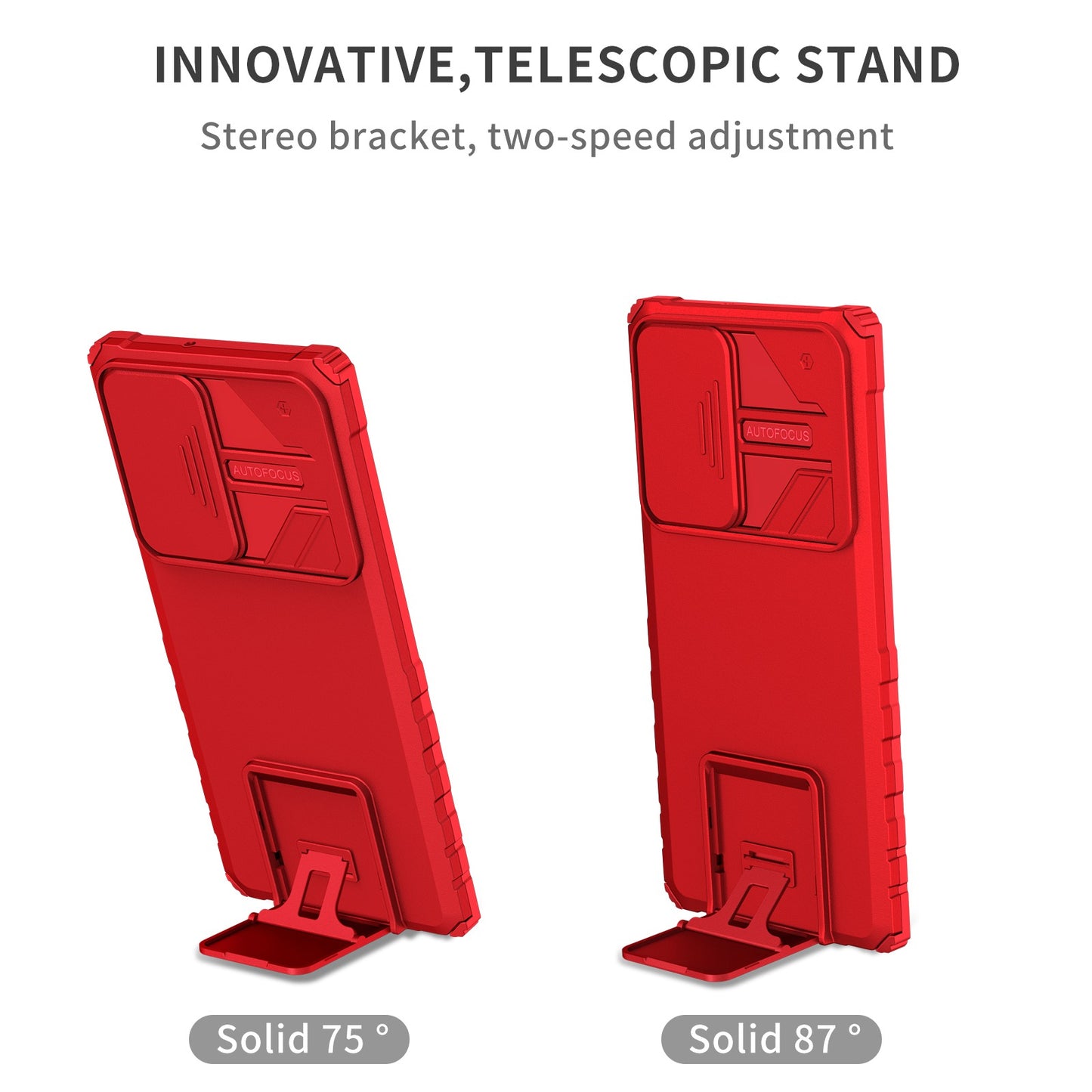 For Samsung Galaxy S22 Ultra 5G Adjustable Vertical Kickstand Phone Case Camera Slider Protection Hybrid PC + TPU Cover