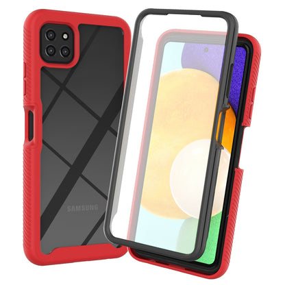 For Samsung Galaxy A22 5G (EU Version) 3-in-1 Full Coverage Phone Case PC + TPU Hybrid Cover with PET Screen Protector