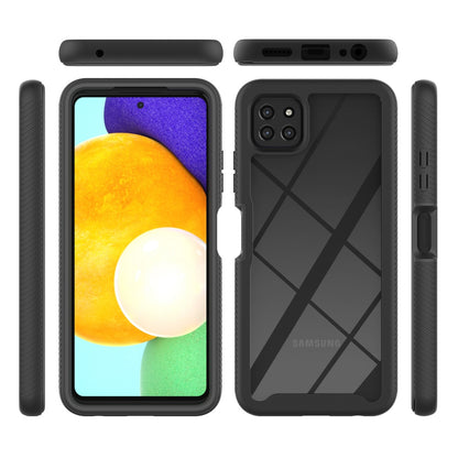 For Samsung Galaxy A22 5G (EU Version) 3-in-1 Full Coverage Phone Case PC + TPU Hybrid Cover with PET Screen Protector