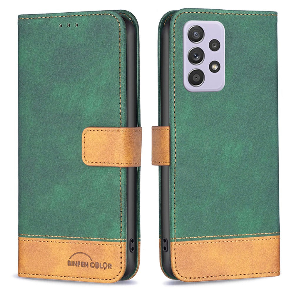 BINFEN COLOR BF Leather Case Series-7 for Samsung Galaxy A52 4G/A52 5G/A52s 5G, Style 11 Stand Wallet Design Anti-Fall  Folio Flip PU Leather Case with Soft TPU Inner Case