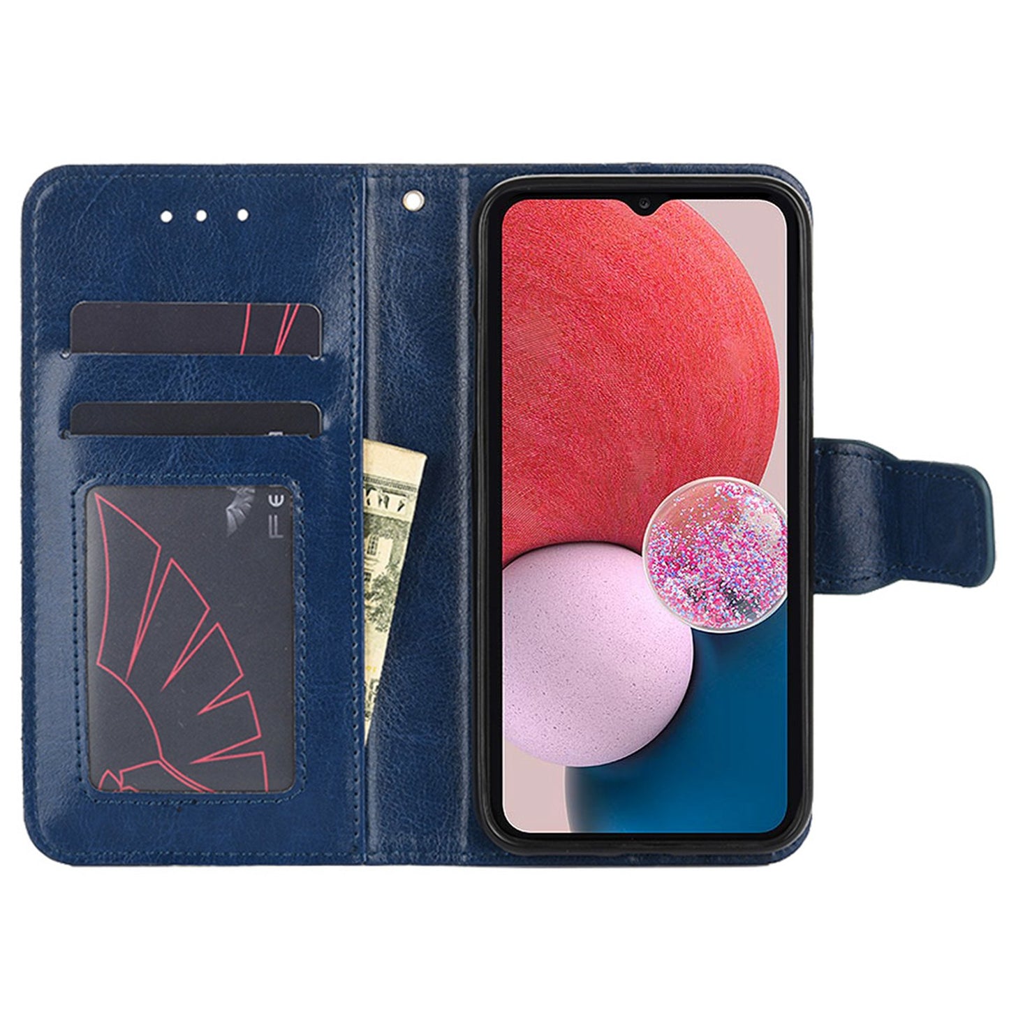 For Samsung Galaxy A13 4G Cellphone Phone Case PU Leather + TPU Double Protection Stand Wallet Flip Shell