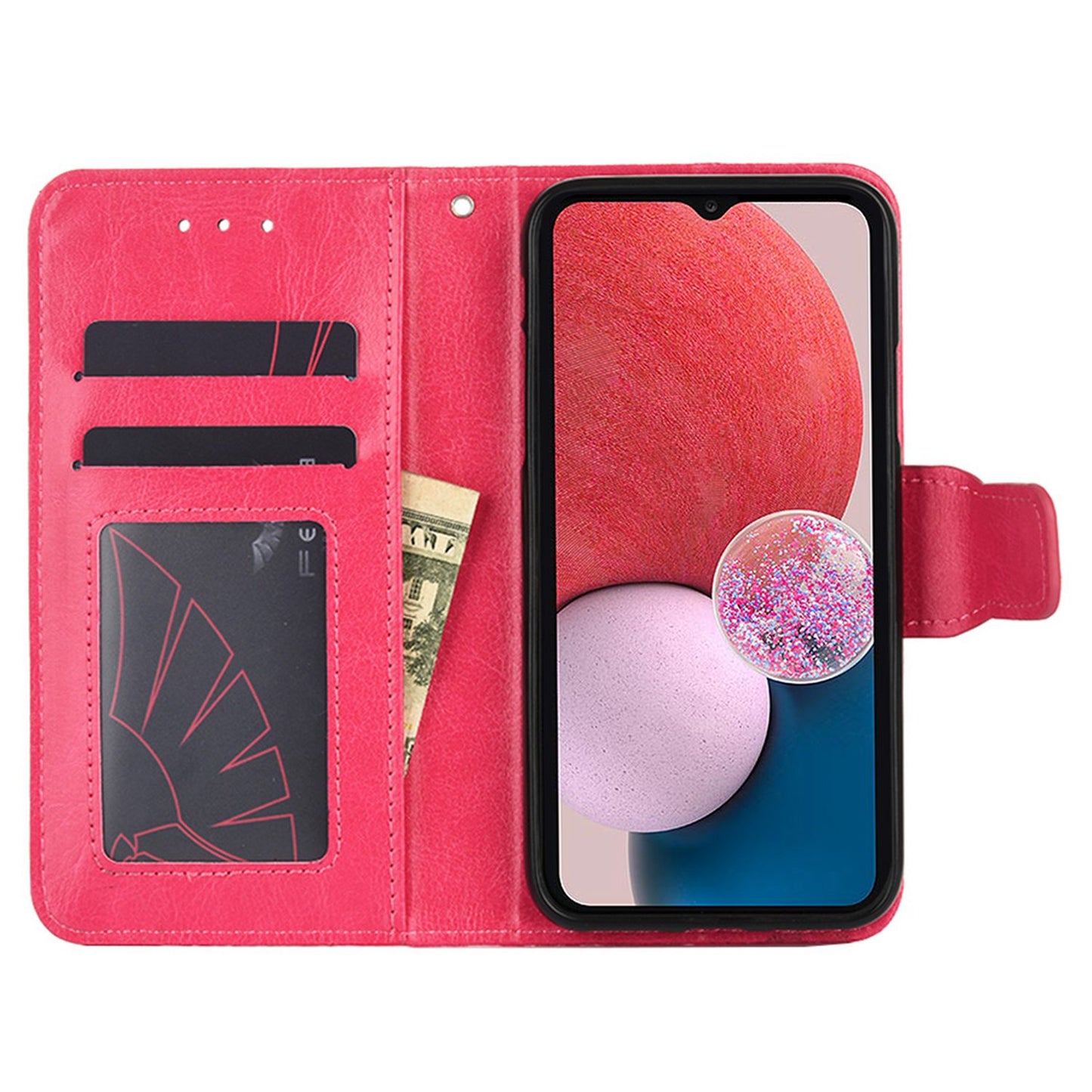 For Samsung Galaxy A13 4G Cellphone Phone Case PU Leather + TPU Double Protection Stand Wallet Flip Shell