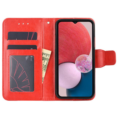 For Samsung Galaxy A13 4G Cellphone Phone Case PU Leather + TPU Double Protection Stand Wallet Flip Shell