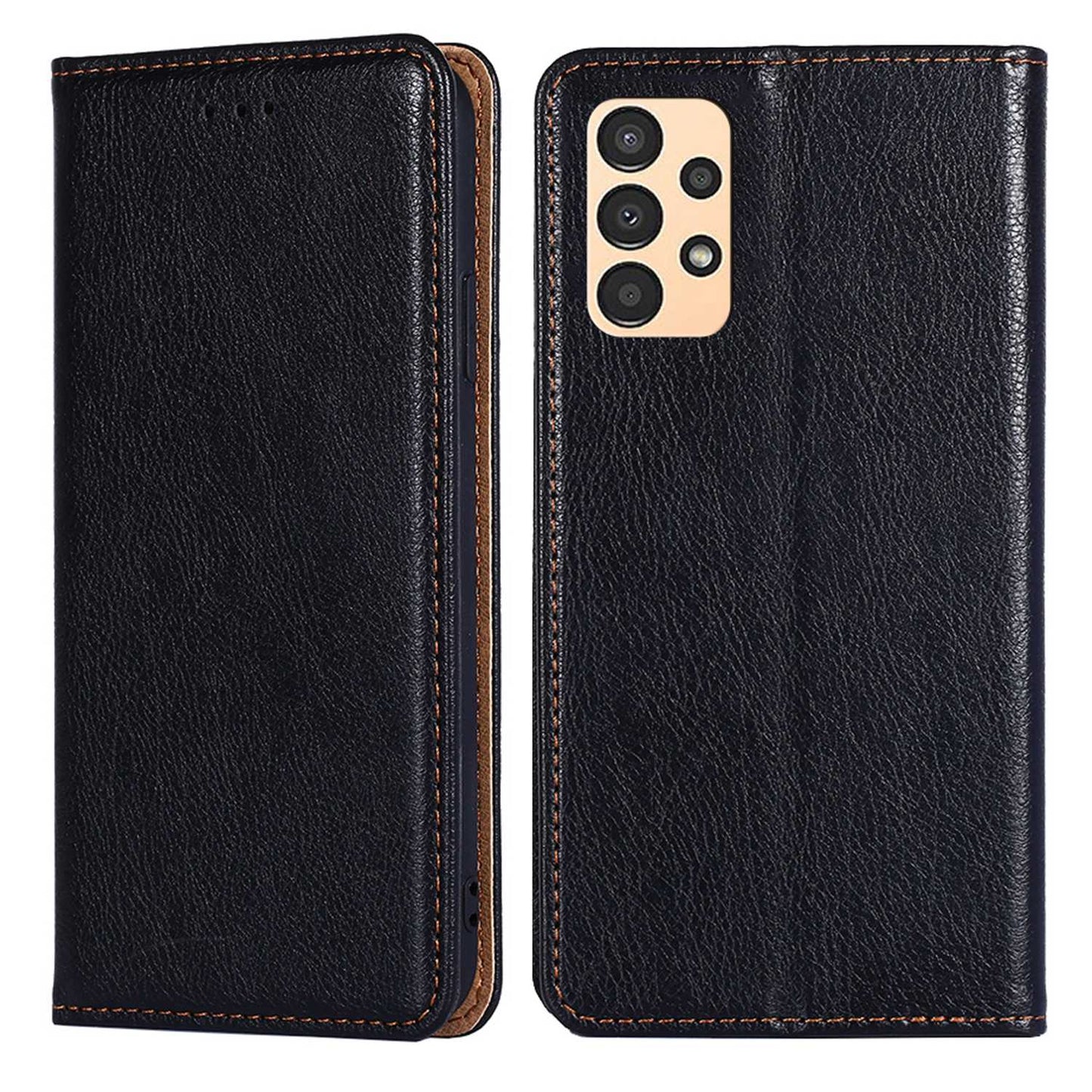 For Samsung Galaxy A13 4G Drop Prevention PU Leather Wallet Case Magnetic Auto-absorbed Stand Phone Shell