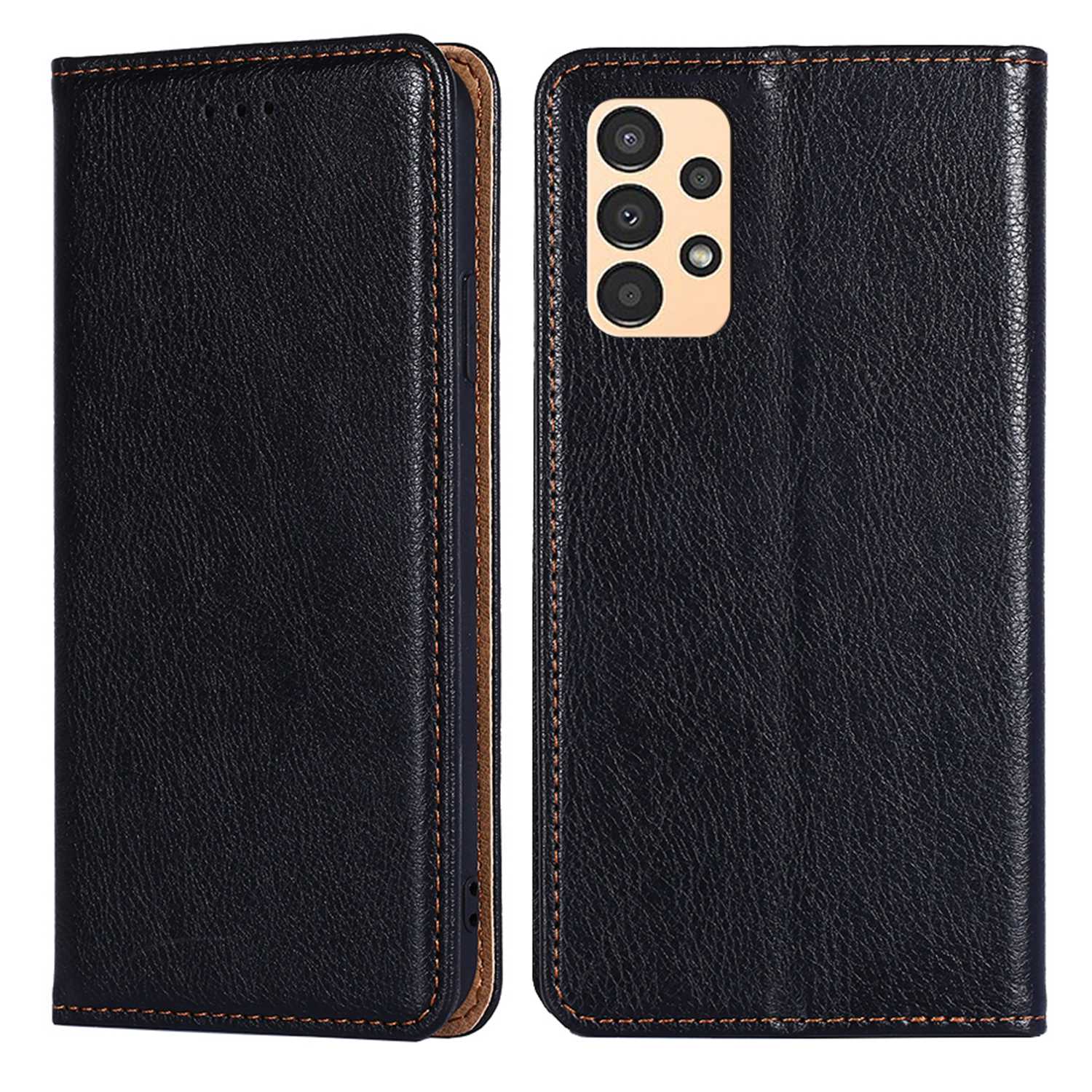 For Samsung Galaxy A13 4G Drop Prevention PU Leather Wallet Case Magnetic Auto-absorbed Stand Phone Shell