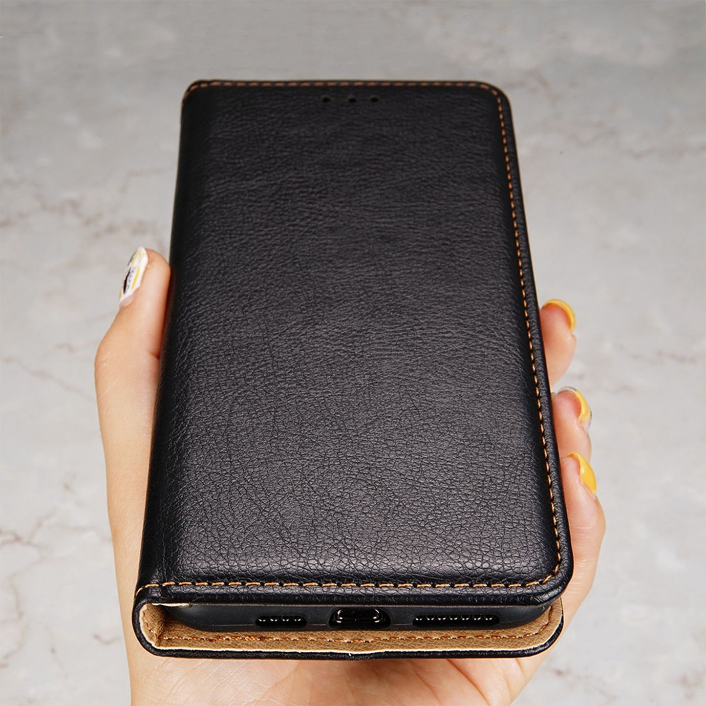 For Samsung Galaxy A13 4G Drop Prevention PU Leather Wallet Case Magnetic Auto-absorbed Stand Phone Shell