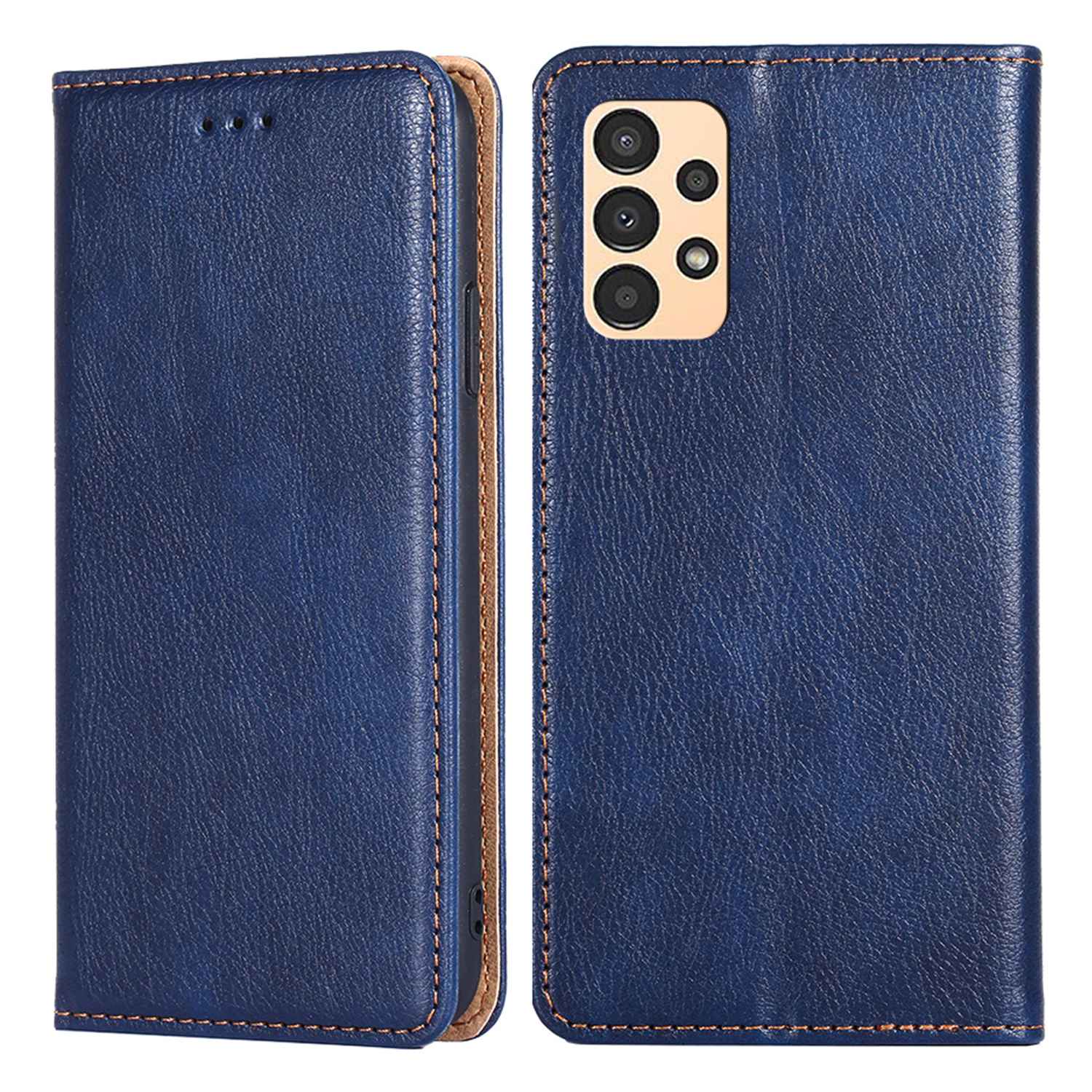 For Samsung Galaxy A13 4G Drop Prevention PU Leather Wallet Case Magnetic Auto-absorbed Stand Phone Shell